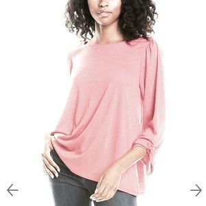 Nordstrom Mac Studio blush sweater the tie sleeves - size S